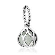 Sterling Silver Green Quartz Emma Stothard Silver Darling 6mm Float Charm, G969.
