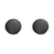 Sterling Silver Hematite 6mm Classic Medium Round Stud Earrings, E003
