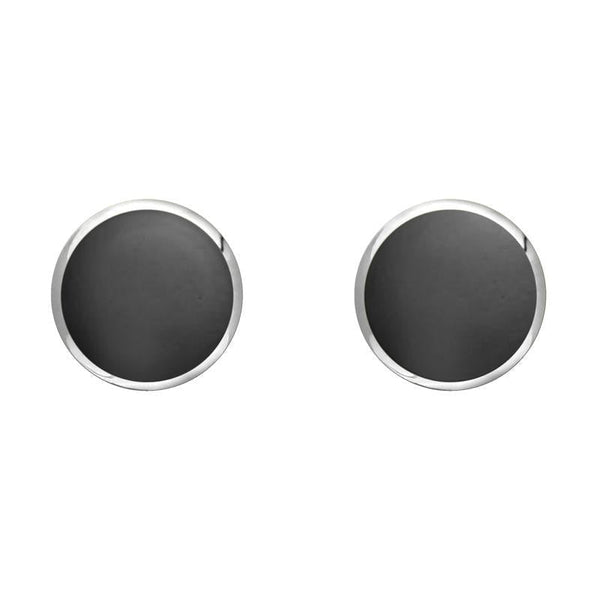 Sterling Silver Hematite 6mm Classic Medium Round Stud Earrings, E003
