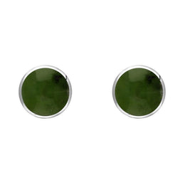 Sterling Silver Jade 5mm Classic Small Round Stud Earrings, E002