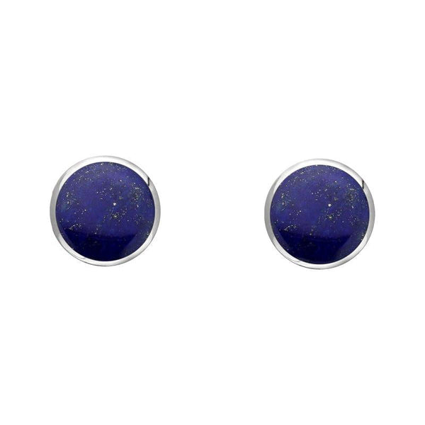 Sterling Silver Lapis Lazuli 4mm Classic Small Round Stud Earrings, E001