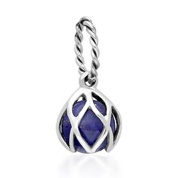Sterling Silver Lapis Lazuli Emma Stothard Silver Darling 6mm Float Charm, G969.