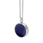 Sterling Silver Lapis Lazuli Small Round Locket, P3549C_2