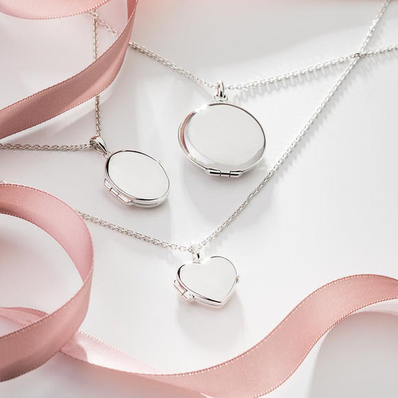 Sterling Silver Oval Keepsake Locket, P3540.