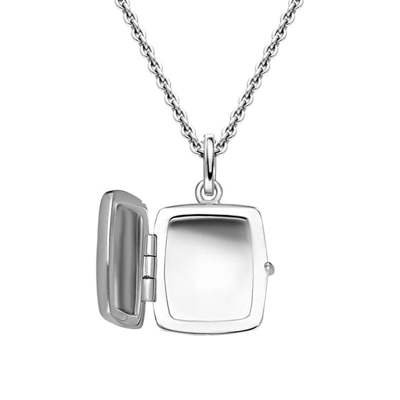 Sterling Silver Rectangle Keepsake Locket P2628