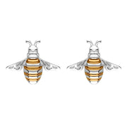 Sterling Silver Rose Gold Plated Small Bee Three Piece Set, S215_4