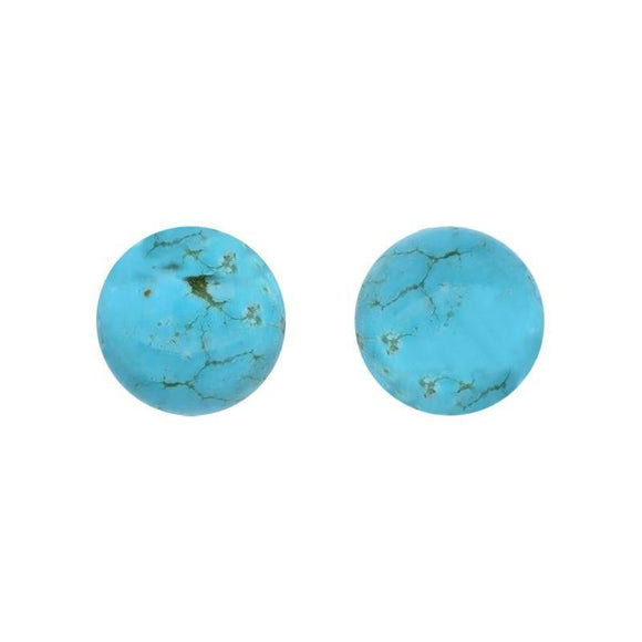 Sterling Silver Turquoise 6mm Ball Stud Earrings E1344