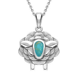 Sterling Silver Turquoise John Sheep Two Piece Set, S205