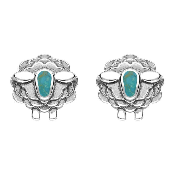 Sterling Silver Turquoise John Sheep Two Piece Set, S205