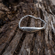 Sterling Silver Whitby Jet Emma Stothard Silver Darling Chain Link Bracelet, B1202.Sterling Silver Whitby Jet Emma Stothard Silver Darling Chain Link Bracelet, B1202.