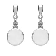 Sterling Silver Bauxite Bottle Top Drop Earrings E054