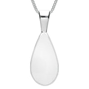 Sterling Silver Bauxite Classic Teardrop Necklace P024