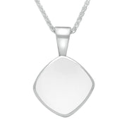 Sterling Silver Bauxite Cushion Shaped Necklace P021