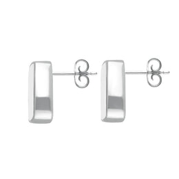 Sterling Silver Bauxite Dinky Barrel Stud Earrings E280