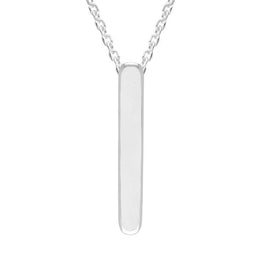 Sterling Silver Bauxite Lineaire Drop Oval Necklace P2989