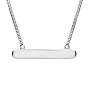 Sterling Silver Bauxite Lineaire Oval Necklace N1001