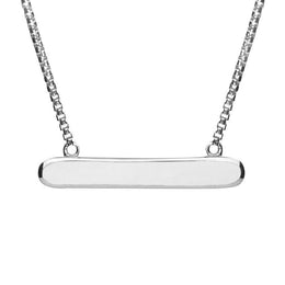 Sterling Silver Bauxite Lineaire Oval Necklace N1001