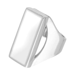 Sterling Silver Bauxite Medium Oblong Ring, R065