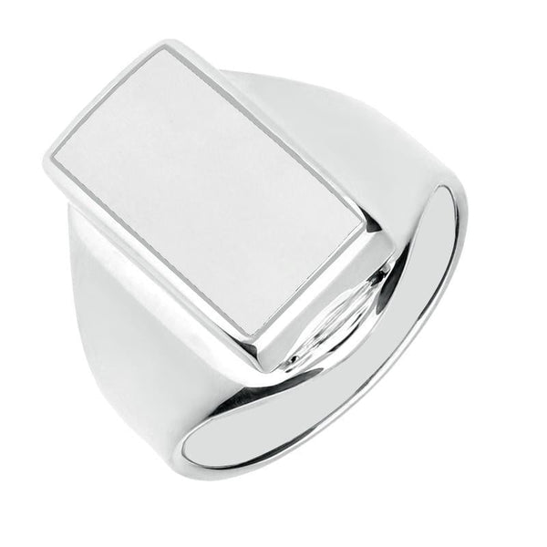 Sterling Silver Bauxite Micro Oblong Ring R221