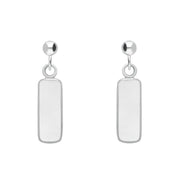 Sterling Silver Bauxite Oblong Drop Earrings E226