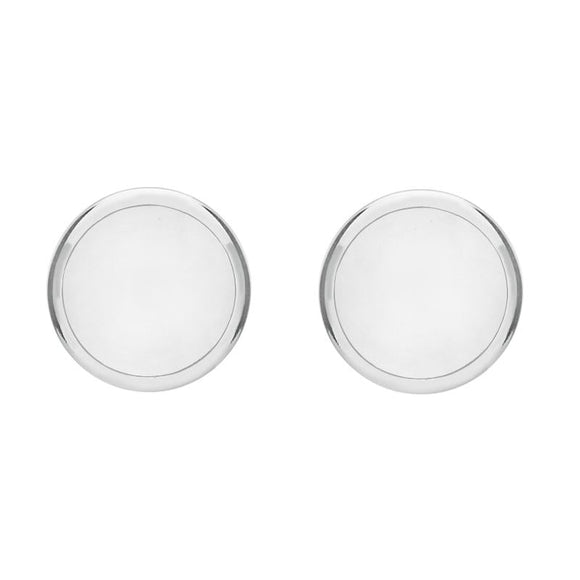 Sterling Silver Bauxite Round Stud Earrings E099