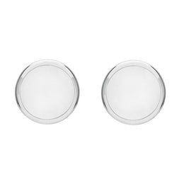 Sterling Silver Bauxite Round Stud Earrings E099