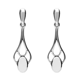 Sterling Silver Bauxite Spoon Drop Earrings