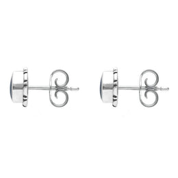 Sterling Silver Blue John Heritage Round Small Stud Earrings. E002.
