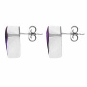 Sterling Silver Blue John Kite Stud Earrings. E281.