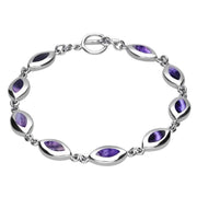 Sterling Silver Blue John Marquise Four Piece Set. S007 