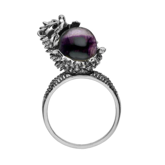 Sterling Silver Blue John Medium Hedgehog Ring