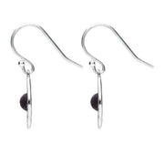 Sterling Silver Blue John Open Flower Drop Earrings, E1617.