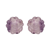 Sterling Silver Blue John Tuberose Rose Stud Earrings, E2151.