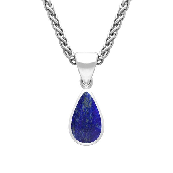 Sterling Silver Lapis Lazuli Dinky Pear Necklace. P450.