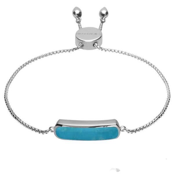 Sterling Silver Turquoise Lineaire Petite Bracelet B1072.