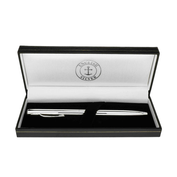 Sterling Silver Whitby Jet Fountain Pen G897