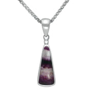 00042875 C W Sellors Sterling Silver Blue John Light Triangle Shape Necklace, P168