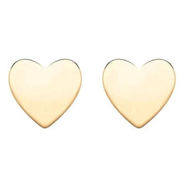 00173874 W Hamond Sterling Silver Yellow Gold Vermeil Heart Stud Earrings, E2480.