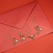 18ct Yellow Gold Moonstone Love Letters Initial Y Necklace