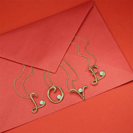 18ct Yellow Gold Moonstone Love Letters Initial Y Necklace