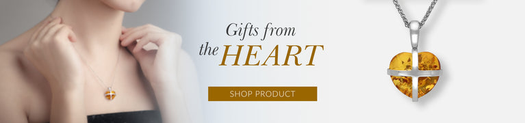 Amber Cross Heart