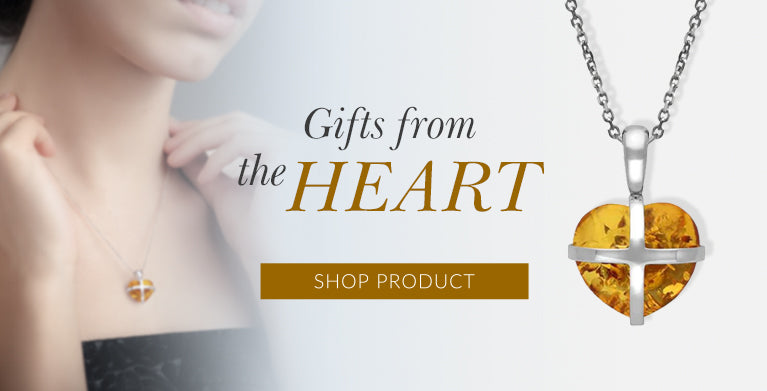 Amber Cross Heart