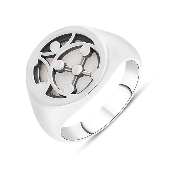 Sterling Silver Carrara Gate Ring, R792