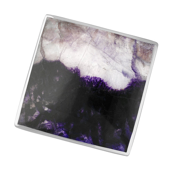 Sterling Silver Blue John Hallmark Large Rhombus Ring. R608_FH.