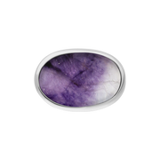 Sterling Silver Blue John Wide Oval Chunky Ring, R840_2.