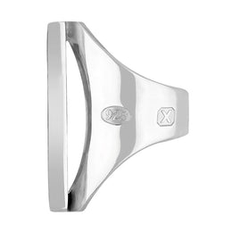 Sterling Silver Turquoise Hallmark Large Square Ring