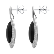 Sterling Silver Whitby Jet Graduated Pear Drop Earrings E2584_2