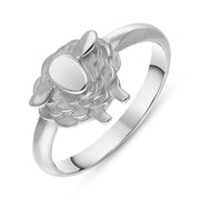 9ct White Gold Sheep Ring, R1255 .