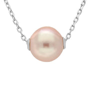 Sterling Silver Pink Pearl Bead Two Piece Set