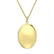 Yellow Gold Vermeil Large Oval Keepsake Locket P2632